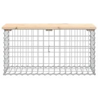 Tuinbank schanskorfontwerp 83x31,5x42 cm massief grenenhout - thumbnail