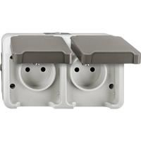 Merten MEG2520-8029 Wandcontactdoos AquaStar Lichtgrijs 1 stuk(s) - thumbnail