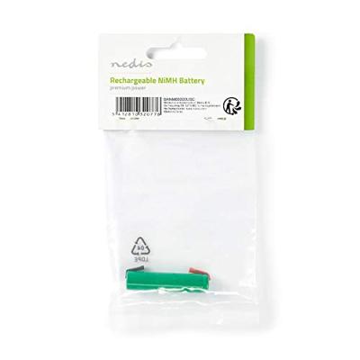 NEDIS Oplaadbare Ni-MH batterij | 1.20 V | NiMH | NiMH Battery Pack | Oplaadbaar | 600 mAh | Voorgeladen | Aantal batterijen: 1 stuk | Plastic zak | HR03 | Soldeerflessen | Groen