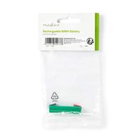 NEDIS Oplaadbare Ni-MH batterij | 1.20 V | NiMH | NiMH Battery Pack | Oplaadbaar | 600 mAh | Voorgeladen | Aantal batterijen: 1 stuk | Plastic zak | HR03 | Soldeerflessen | Groen - thumbnail