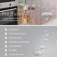 Metaltex Slim de Luxe Opbergkar met 3 Mandjes Metallic - thumbnail