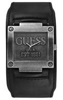 Horlogeband Guess W0418G2 / W90025G2 / W10265G1 Onderliggend Leder Zwart 19mm - thumbnail
