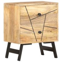 Nachtkastje 40x30x50 cm massief mangohout - thumbnail