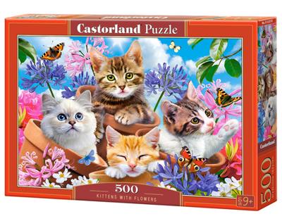 Selecta Castorland legpuzzel kittens with flowers, 500st. Selecta Castorland legpuzzel kittens with flowers, 500st.