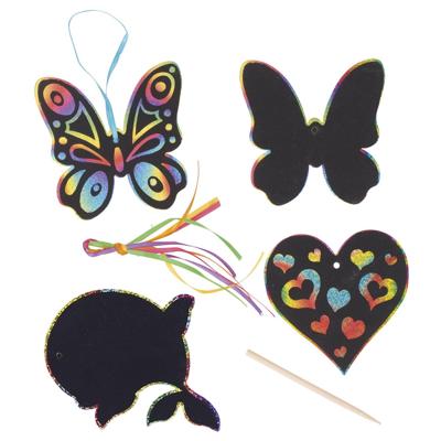 Goki scratch hangers regenboog, 6st.