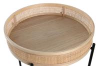 Grondlegger DKD Home Decor Natuurlijk Zwart Metaal Rotan Scandinavisch (43 x 43 x 46 cm) - thumbnail