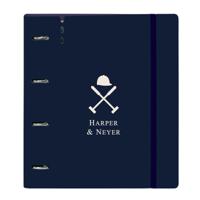 Ringmap Harper & Neyer Marineblauw 27 X 32 X 4 cm - thumbnail