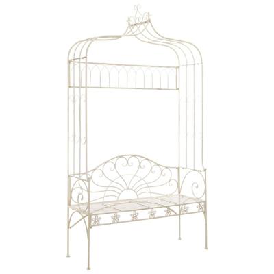 Tuinbank 122 cm ijzer antiekwit