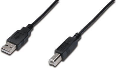 Digitus AK-300102-018-S USB-kabel USB 2.0 USB-A stekker, USB-B stekker 1.80 m Zwart