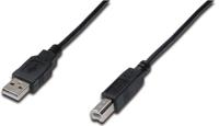 Digitus AK-300102-018-S USB-kabel USB 2.0 USB-A stekker, USB-B stekker 1.80 m Zwart - thumbnail