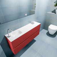 MONDIAZ ADA 120cm toiletmeubel fire. LEX wastafel talc links 1 kraangat - thumbnail