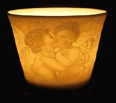 Sfeerlicht Votief Porselein Cherubijnen