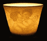 Sfeerlicht Votief Porselein Cherubijnen - thumbnail