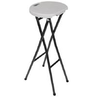 Perel bar stool Polyethyleen, Staal Wit - thumbnail
