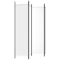 Kamerscherm met 4 panelen 200x200 cm stof wit - thumbnail