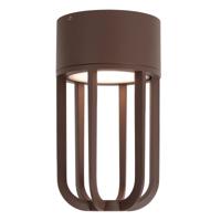 Lucide WELLS - Plafonnière Binnen/Buiten - Ø 10 cm - LED - 1x8W 2700K - IP54 - Roest bruin - Essential - thumbnail