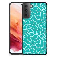 Samsung Galaxy S21 Leuk Telefoonhoesje Cracks Blue - thumbnail
