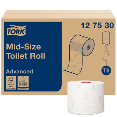 Tork toiletpapier Mid-Size, 2-laags, 100 meter, systeem T6, pak van 27 rollen