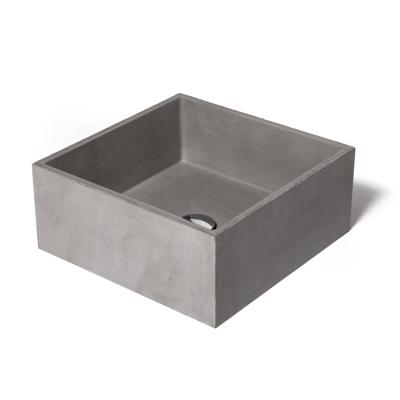 Opzet Wastafel Urbi et Orbi Immissio Beton 39x39x16 cm Donker Grijs Opzet Wastafel Urbi et Orbi Immissio Beton 39x39x16 cm Donker Grijs