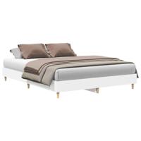Bedframe zonder matras 140x200 cm spaanplaat wit - thumbnail