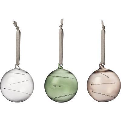 Iittala Sun bal 80 mm helder/groen/linnen 3 stuks