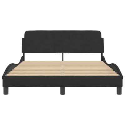 Bedframe zonder matras 140x190 cm fluweel zwart