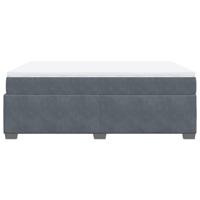 Boxspring met matras fluweel donkergrijs 160x200 cm - thumbnail