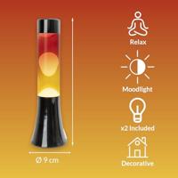 Mini lavalamp rood en geel - thumbnail