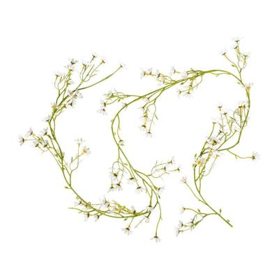 Slinger bloemen margriet - wit/geel - 210 cm