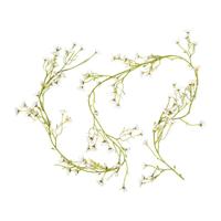 Slinger bloemen margriet - wit/geel - 210 cm - thumbnail