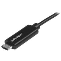 StarTech.com Micro USB-kabel van 1 m met LED-laadindicator - st/st - USB naar Micro USB-kabel - thumbnail