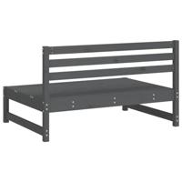 Tuinmiddenbanken 2 st 120x80 cm massief grenenhout grijs - thumbnail