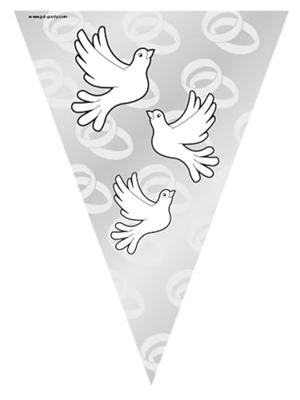 Folie Bruiloft Vlaggenlijn - Mr. & Mrs.