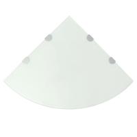 Hoekschap met chromen dragers wit 45x45 cm glas - thumbnail