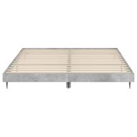 Bedframe bewerkt hout betongrijs 200x200 cm - thumbnail