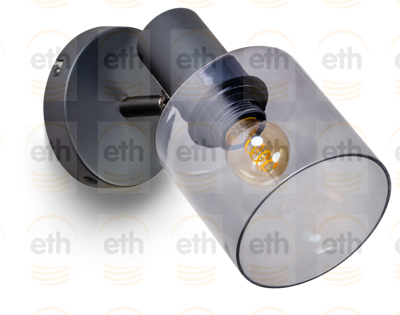 ETH WandlampSledge Glass smoke glas - 05-WL1177-3036