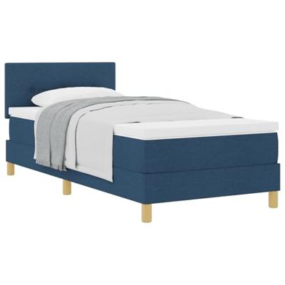 Boxspringbed met matras met matras Blauw 80 x 200 cm Stof