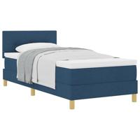 Boxspringbed met matras met matras Blauw 80 x 200 cm Stof - thumbnail