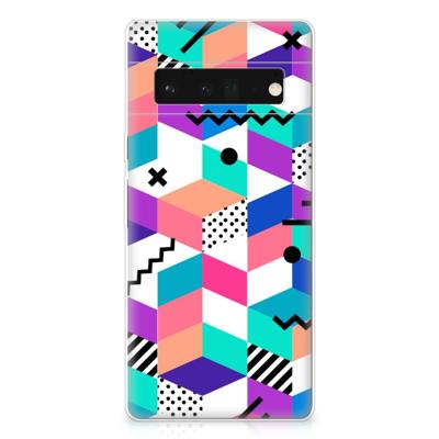 Google Pixel 6 Pro | TPU Hoesje | Blokken Kleurrijk Google Pixel 6 Pro | TPU Hoesje | Blokken Kleurrijk