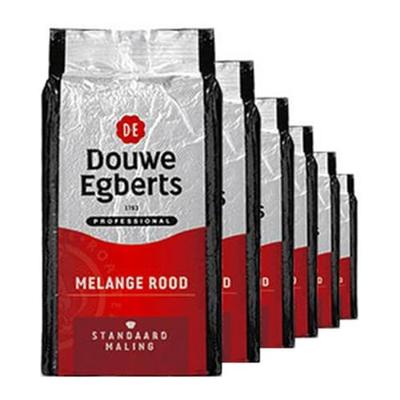 Koffie douwe egberts standaardmaling melange rood | 6 stuks Koffie douwe egberts standaardmaling melange rood | 6 stuks