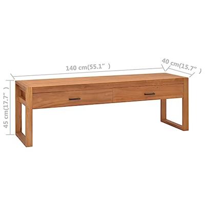 Tv-meubel 140x40x45 cm teakhout