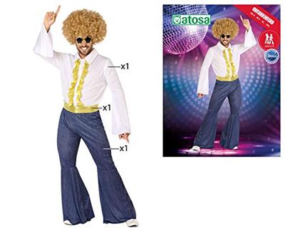 ATOSA - Goudkleurig en jean disco kostuum voor mannen - XL