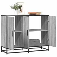 Dressoir 94x35x76 cm bewerkt hout grijs sonoma eikenkleurig - thumbnail
