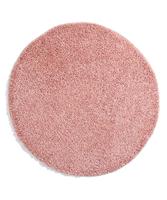Tapeso Rond hoogpolig vloerkleed shaggy Trend effen - roze - 80 cm - thumbnail