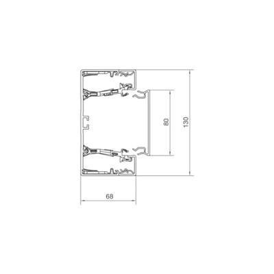 Hager BRN6513019016 Kabelgoot Onderdeel (l x b) 2000 mm x 130 mm Wit 2 m