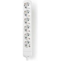 Stekkerdoos | Beschermend contact | 6-wegs | Wit - thumbnail