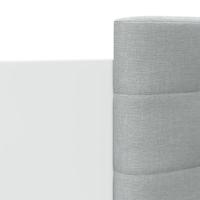 Bedframe met hoofdeinde bewerkt hout wit 200x200 cm - thumbnail