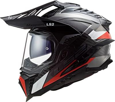 LS2 endurohelm "mx701 explorer alter", uitneembaar en wasbaar, rescue wangkussentjes, micrometrische sluiting, verwijderbare helmtop, voorbereiding voor helmcommunicatie, pinlock 70 maxvision™. helmet mx701 explorer alter s bl./or matt - thumbnail