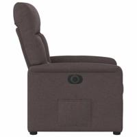 Fauteuil verstelbaar elektrisch stof donkerbruin - thumbnail