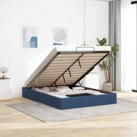 Bedframe zonder matras 140x190 cm stof blauw - thumbnail